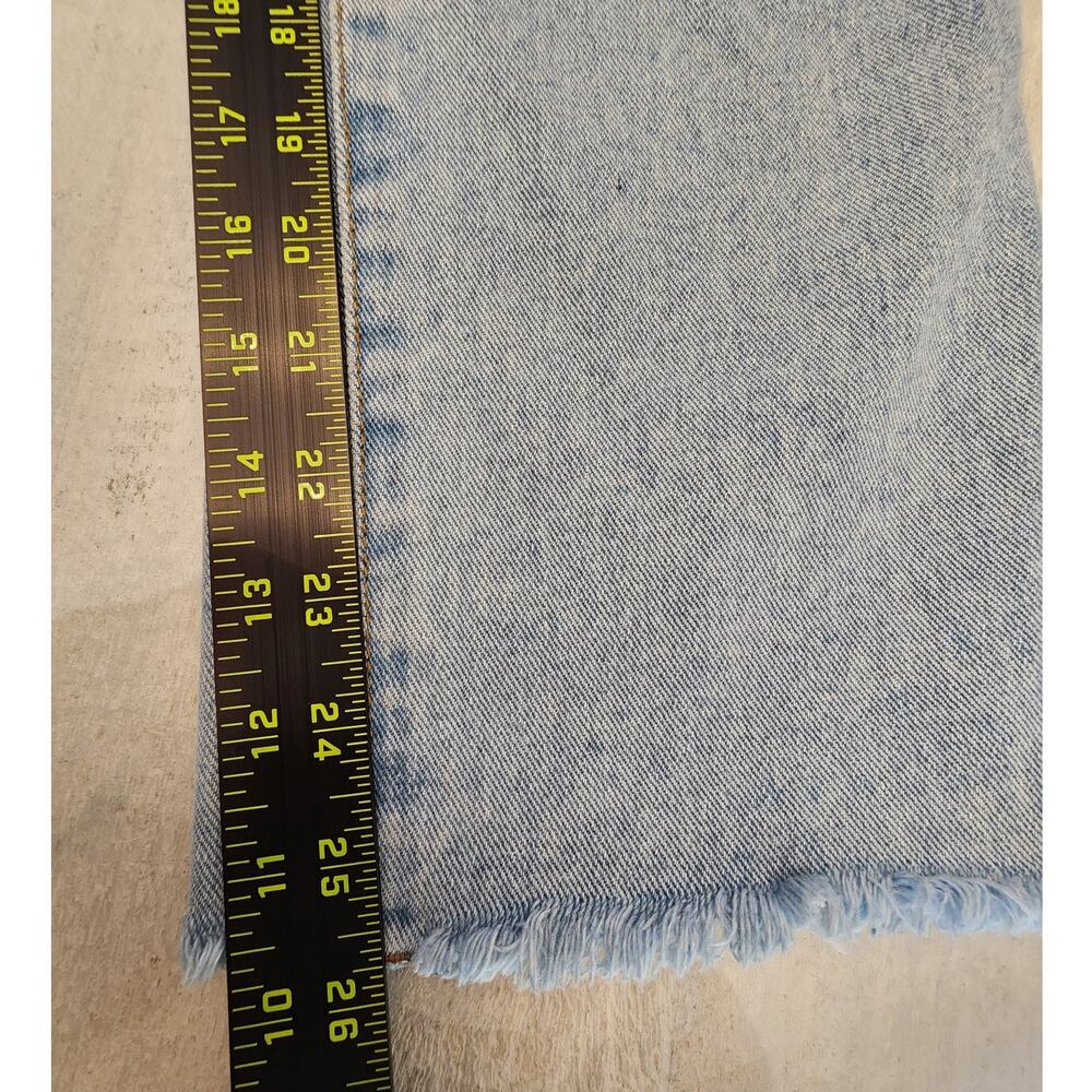 John Galt Brandy Melville Denim Jeans SZ Medium Raw Hem Light Wash - Picture 8 of 8